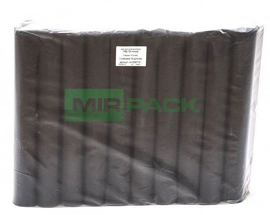 Мешки для мусора 120 литров, 60 мкм, 10 шт, ПВД, черные, 2х слойные - Вид 5
